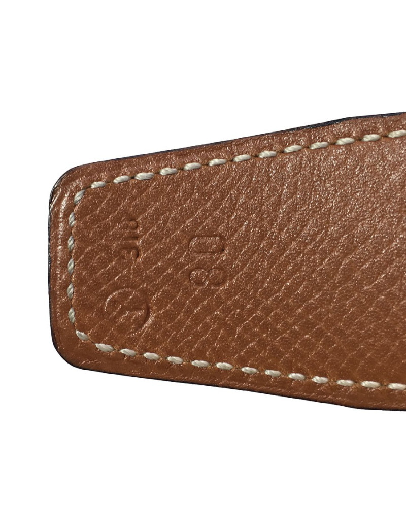 Ceinture H HERMES Réversible gold et noire