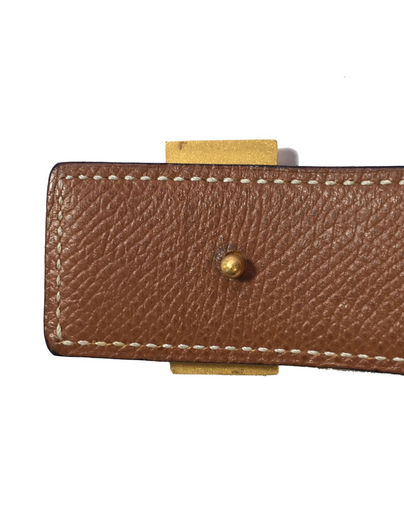 Ceinture H HERMES Réversible gold et noire
