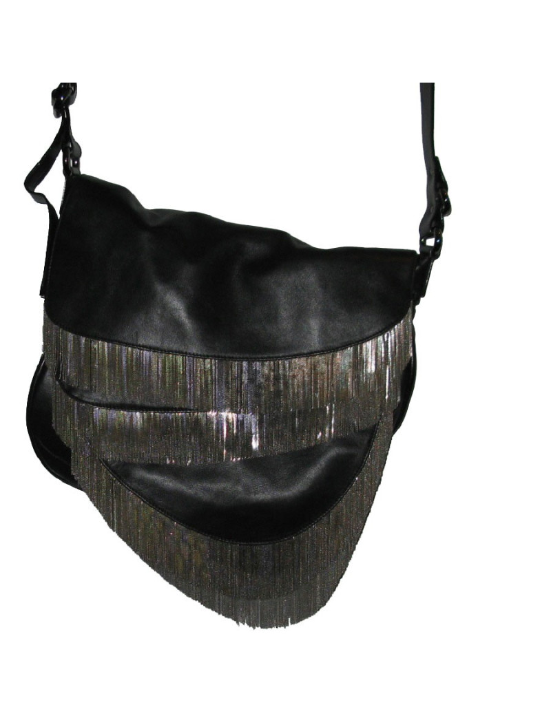 GIUSEPPE ZANOTTI black leather satchel