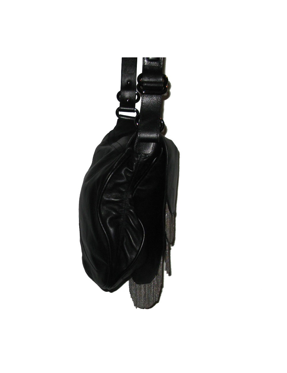 Besace cuir noir GIUSEPPE ZANOTTI