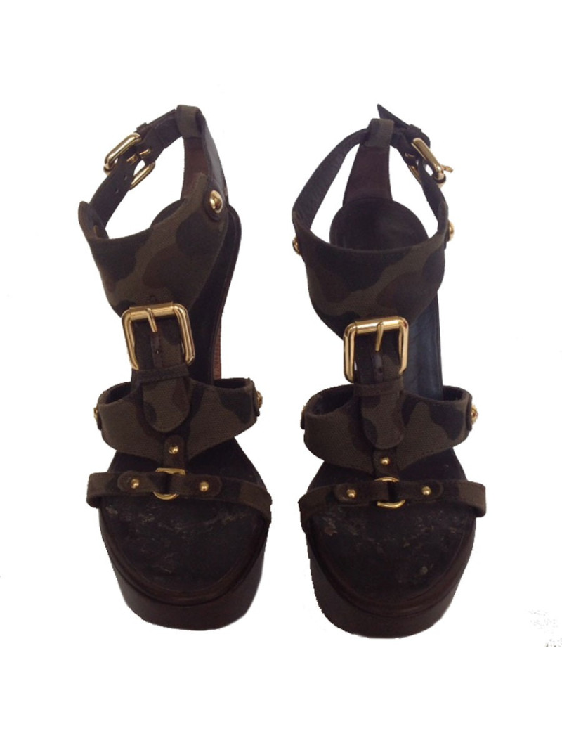 Sandales hautes GIUSEPPE ZANOTTI T38,5 imprimé camouflage