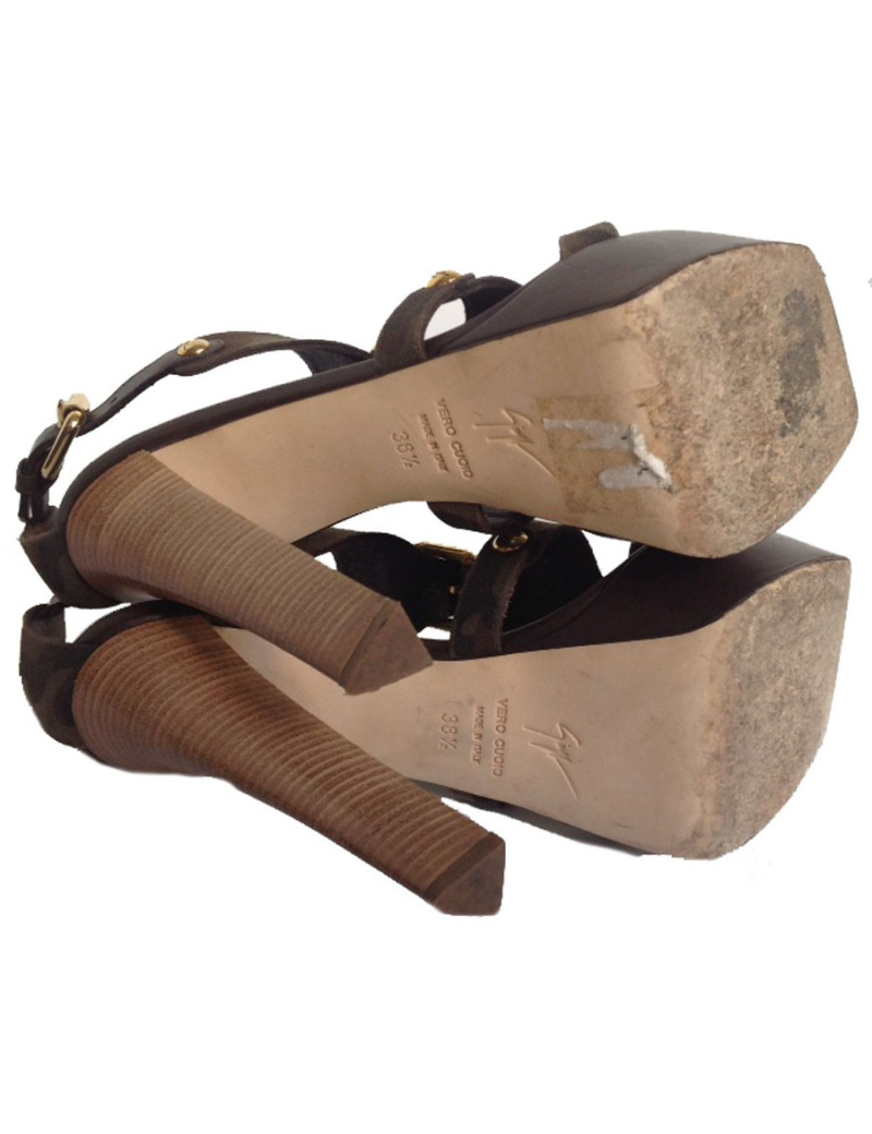 Sandales hautes GIUSEPPE ZANOTTI T38,5 imprimé camouflage