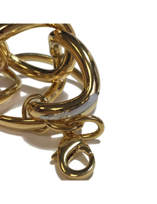 Parure ELIE SAAB collier et bracelet en métal doré