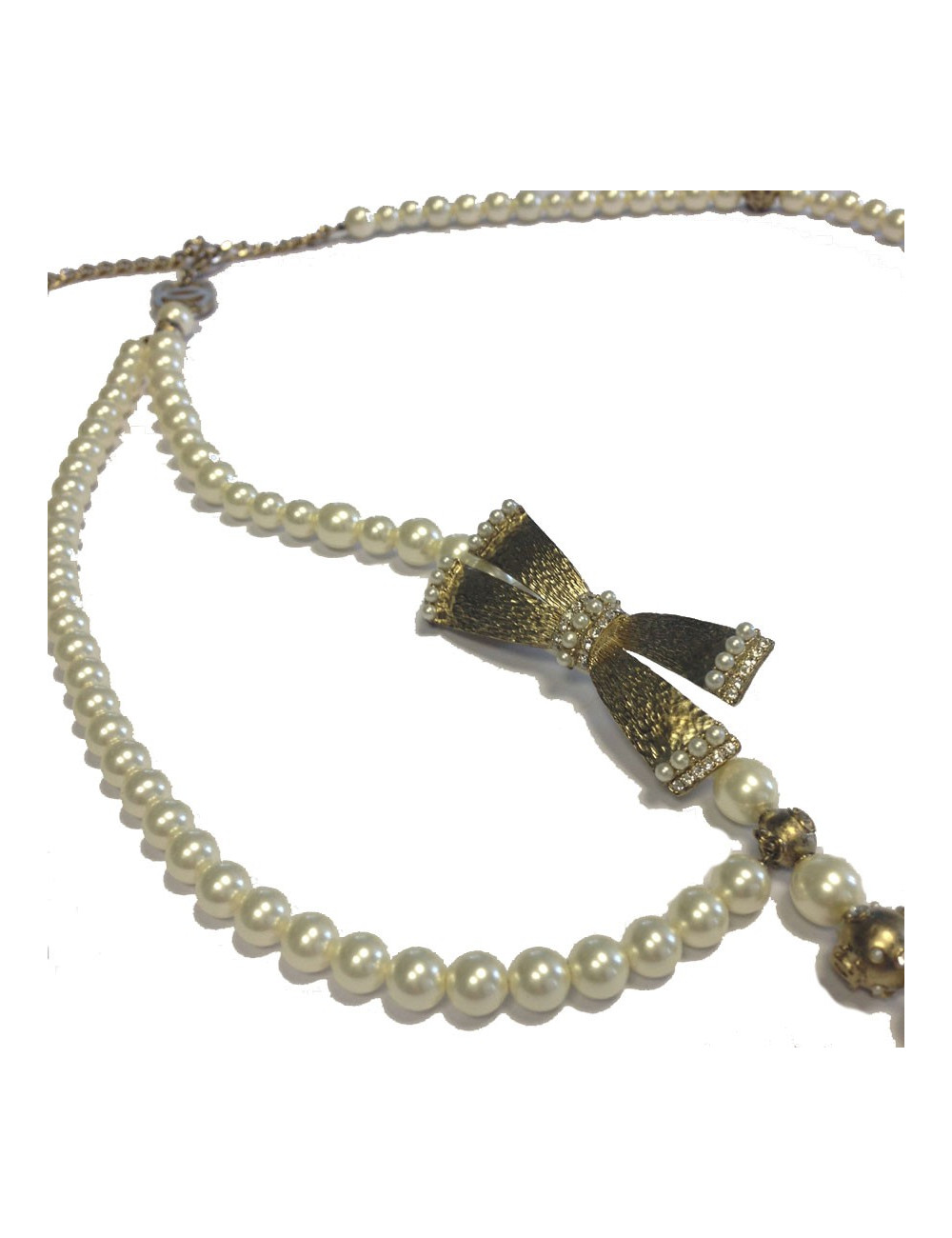 Ceinture Noeud CHANEL en perles nacrées