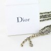 CHRISTIAN DIOR set necklace and clip-on earrings in aged silver metal