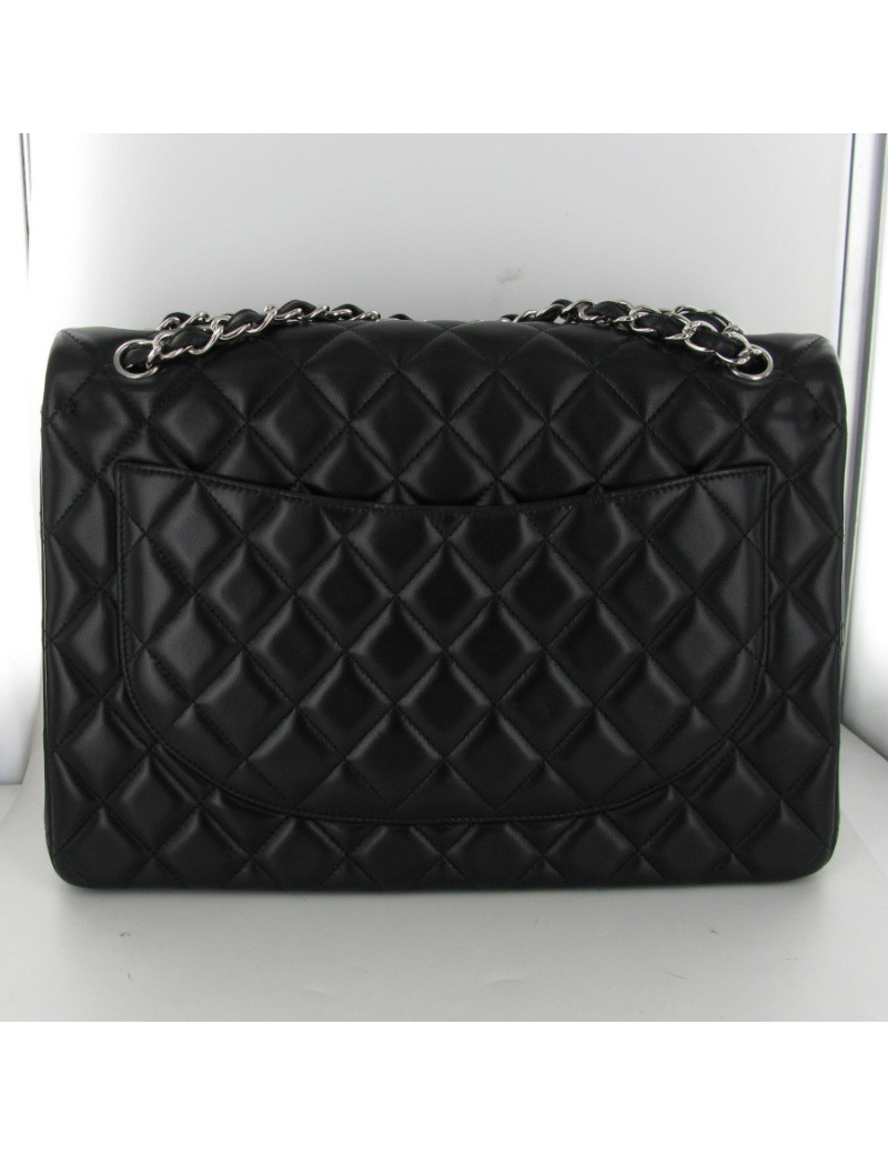 Maxi Jumbo agneau matelassé noir CHANEL