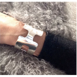 HERMES cuff in sterling silver