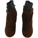 HERMES leather and suede T38 boots