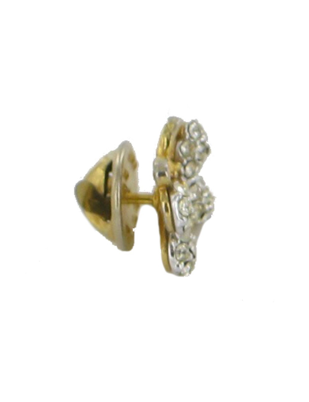 Gold metal and rhinestone Butterfly pins