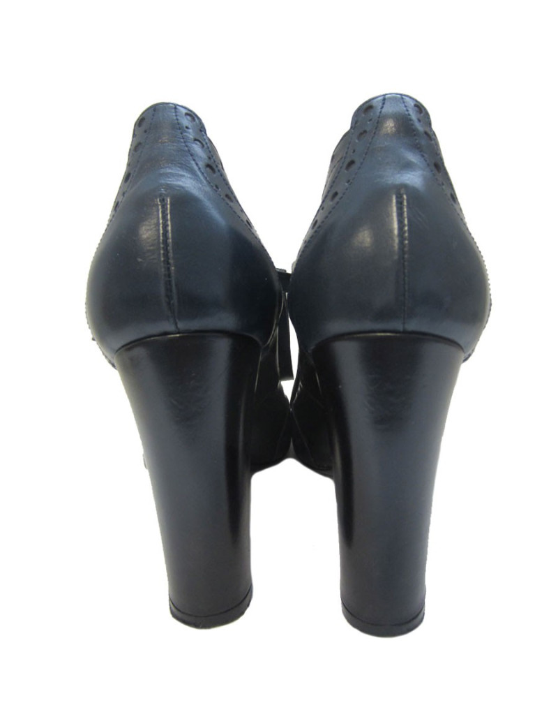 Pumps-tipped floral two-tone SONIA RYKIEL T38, 5 black leather