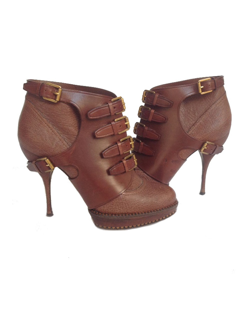 Bottines à talons DIOR T40 cuir marron