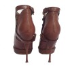DIOR T40 brown leather heels boots