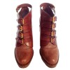 DIOR T40 brown leather heels boots