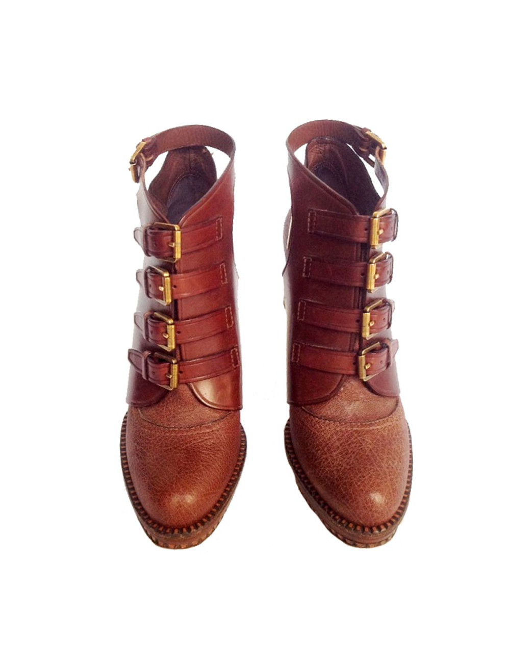 Bottines à talons DIOR T40 cuir marron