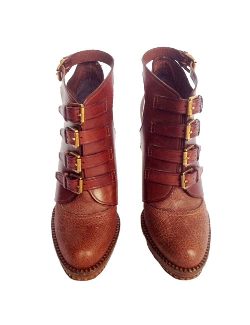 Bottines à talons DIOR T40 cuir marron