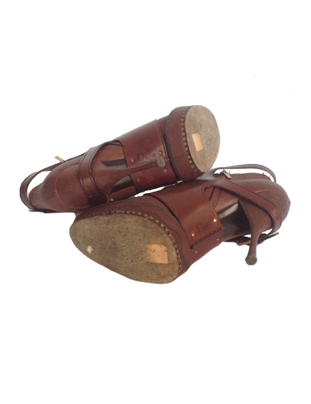 Bottines à talons DIOR T40 cuir marron