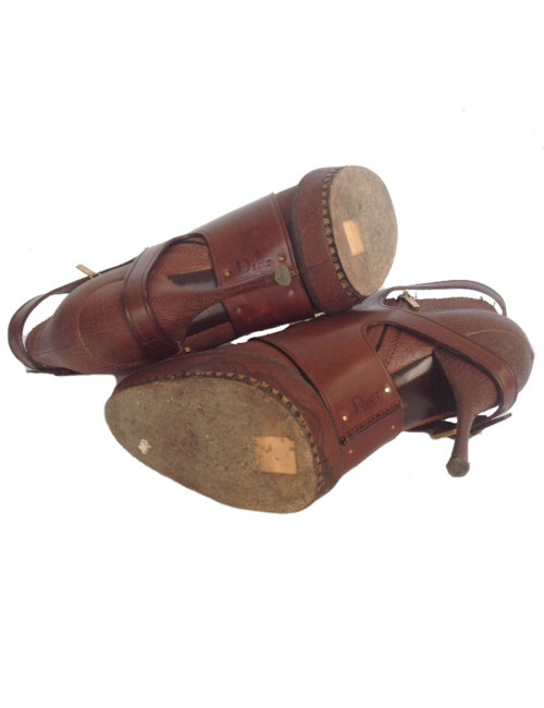 Bottines à talons DIOR T40 cuir marron