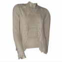 CHANEL Twinset cashmere T 38 off-white