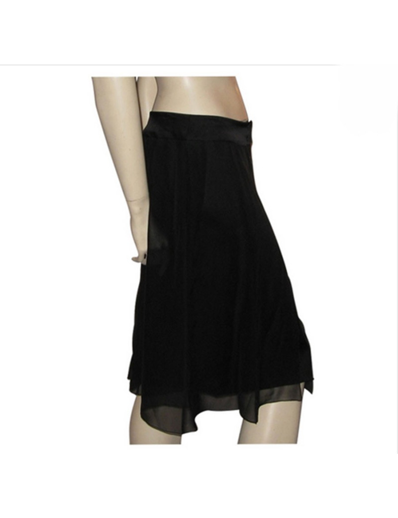 Jupe en soie noire T38 CHANEL