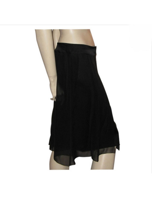 Jupe en soie noire T38 CHANEL