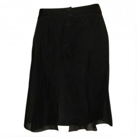 T38 EN CHANEL black silk skirt