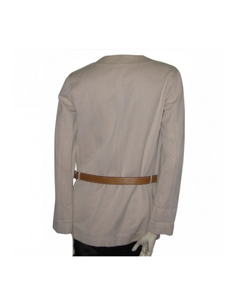 Cotton jacket & leather T36 HERMES