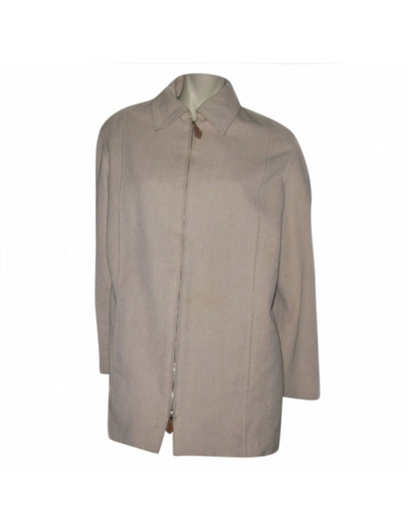 HERMES T 38 beige cotton jacket