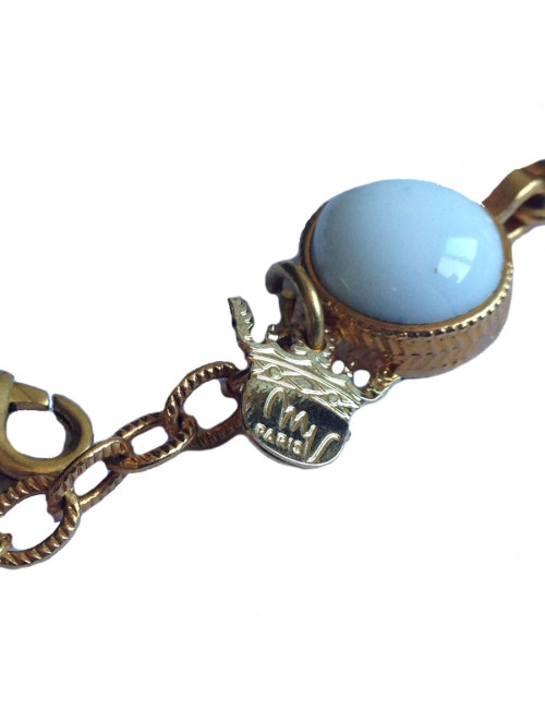 Bangle MARGUERITE DE VALOIS white glass paste