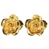 clips d'oreille YVES SAINT LAURENT roses dorées
