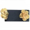 YVES SAINT LAURENT vintage clip-on earrings in gilded brass metal