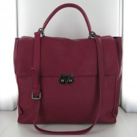 Bag raspberry leather BALMAIN