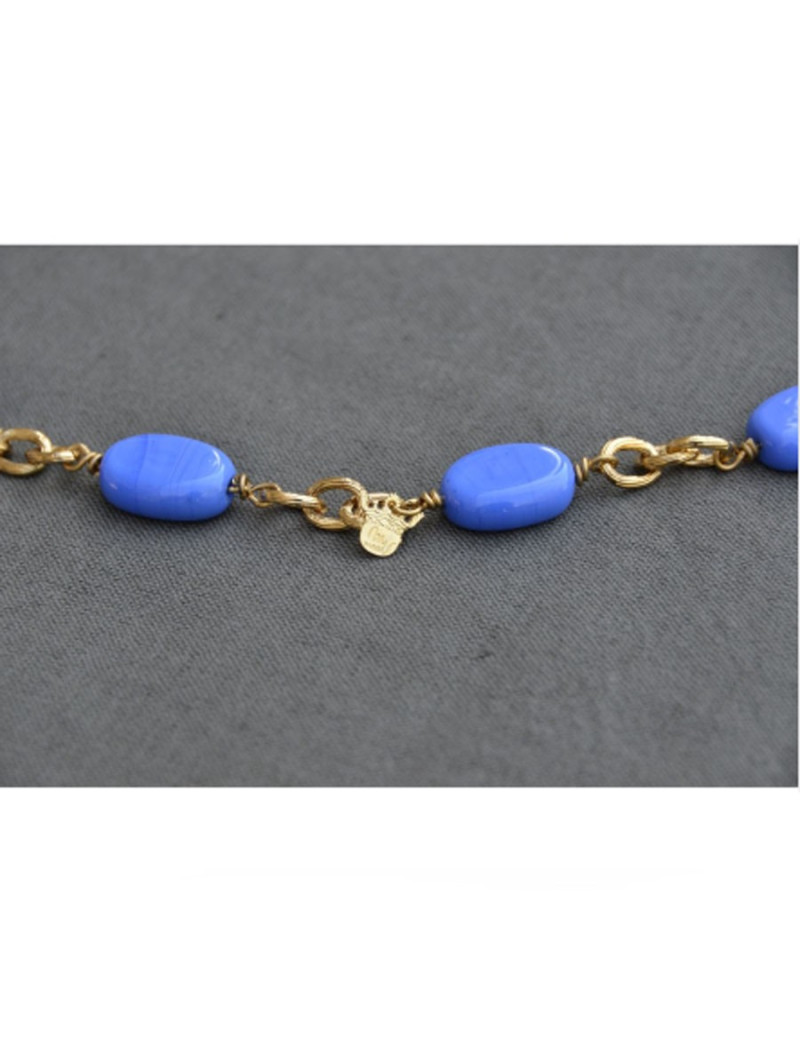 Collier Croix bleu MARGUERITE DE VALOIS