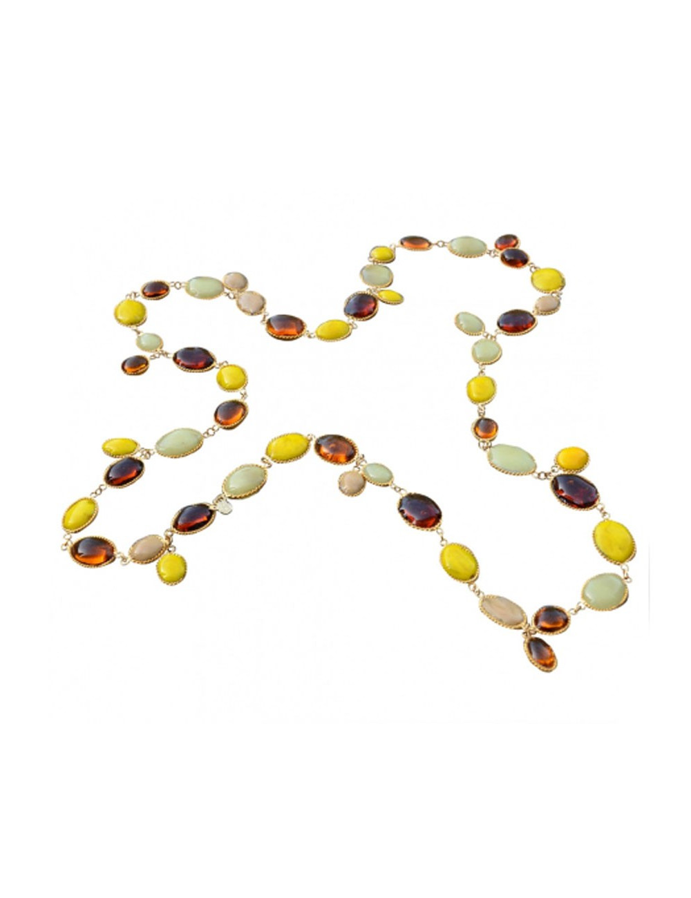 Sautoir cabochons MARGUERITE DE VALOIS en pâte de verre