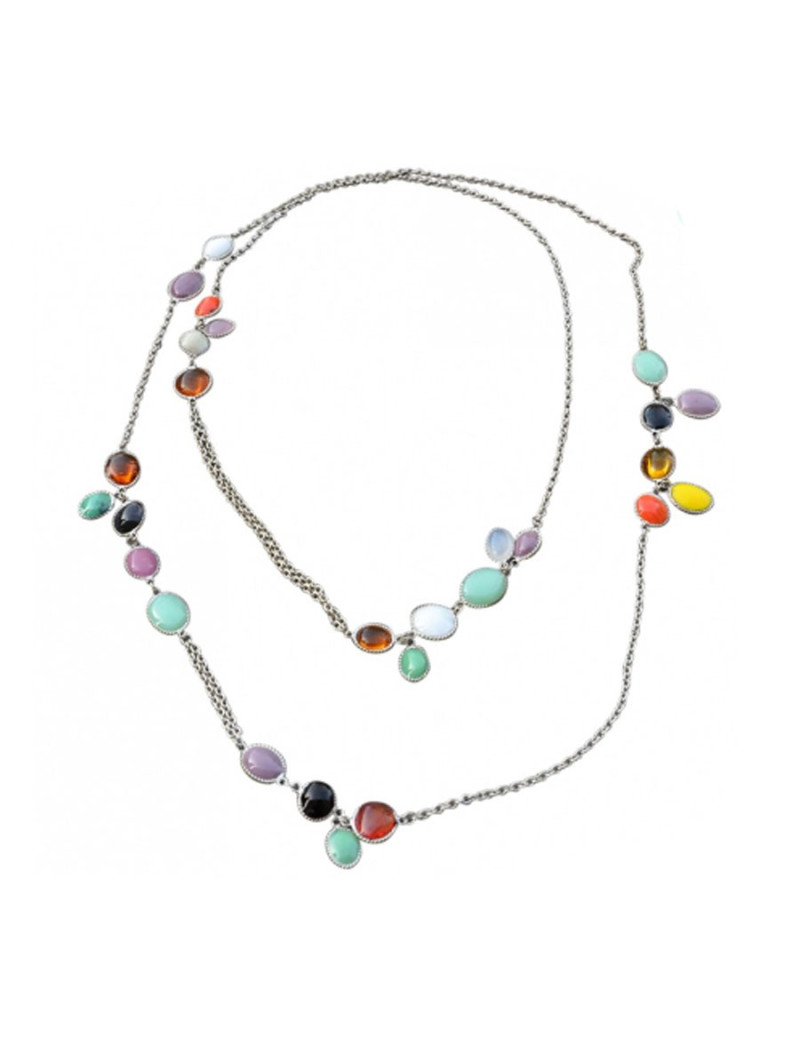 Sautoir chaine et cabochons MARGUERITE DE VALOIS