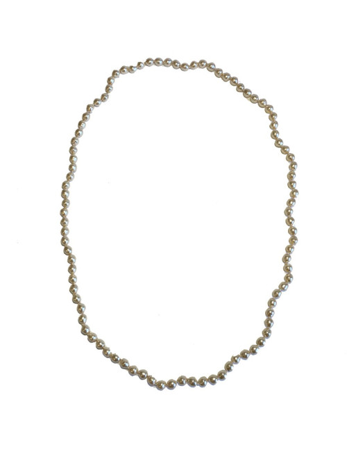 Sautoir MARGUERITE DE VALOIS en perles baroques en pâte de verre nacrée
