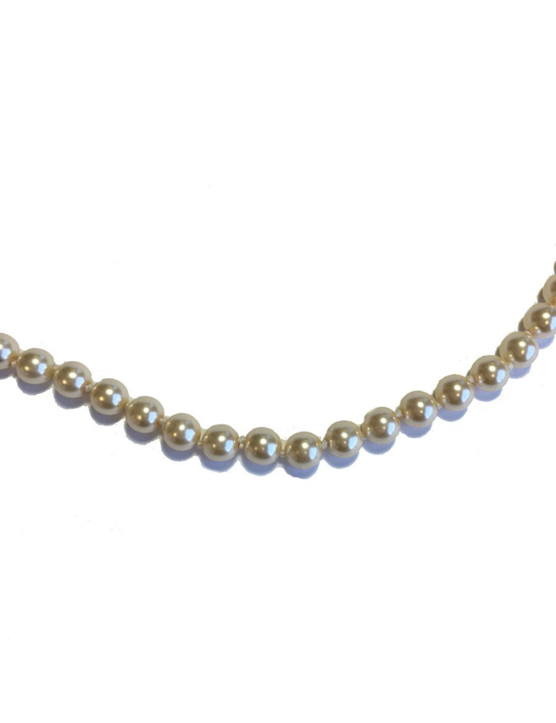 xxx Collier MARGUERITE DE VALOIS perles nacrées en pâte de verre