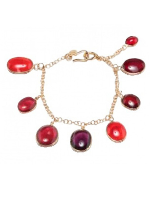 MARGUERITE de VALOIS red molten glass bracelet