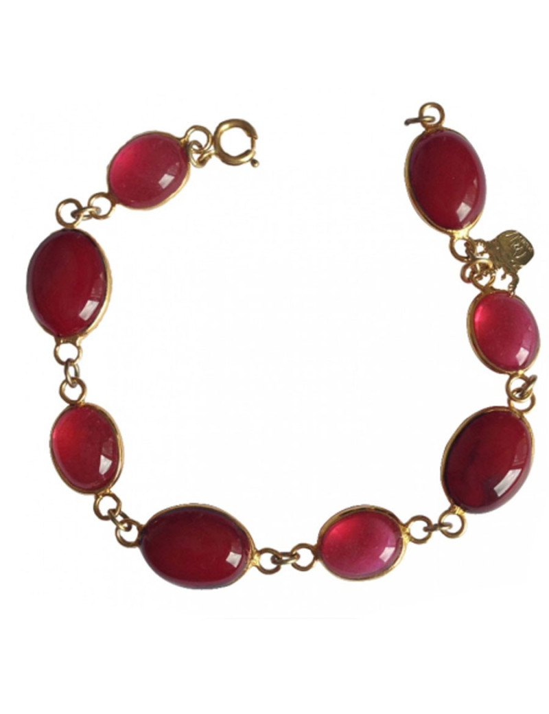 Bracelet cabochons rubis MARGUERITE DE VALOIS