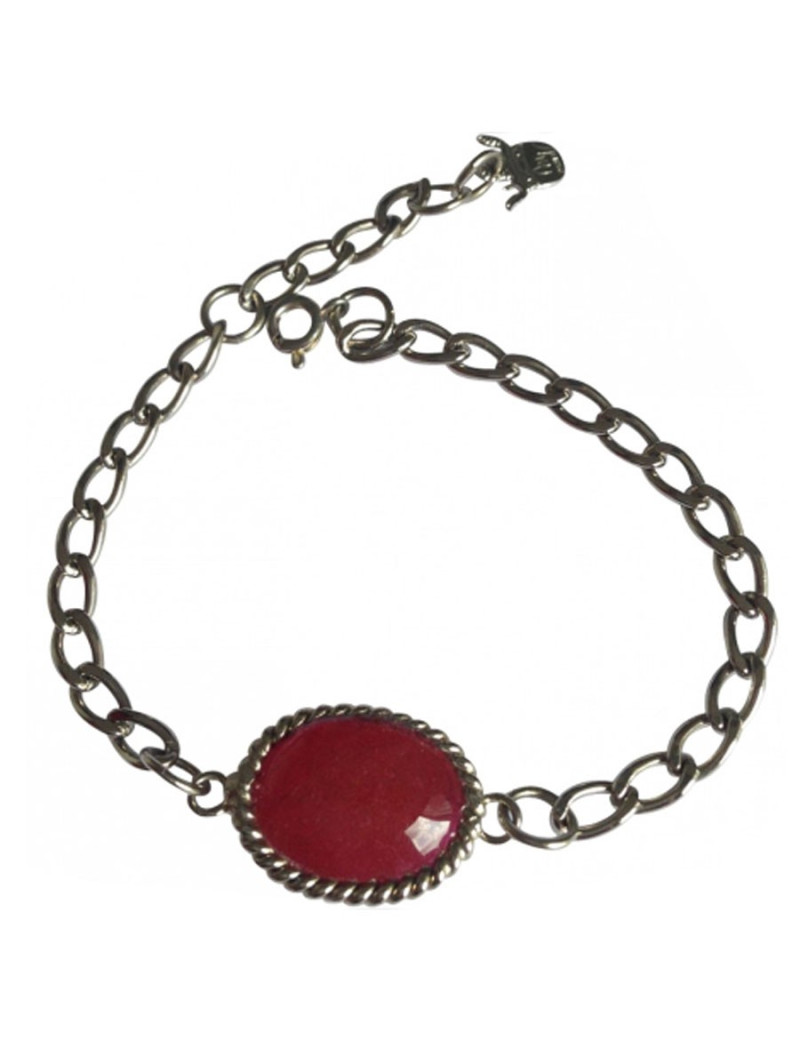 Bracelet cabochon rose bonbon MARGUERITE DE VALOIS