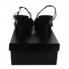 Sandales Couture T 36.5 CHANEL soie perles noires