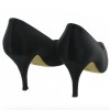 Couture CHANEL in black Duchess satin pumps