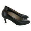 CHANEL shoes 36.5 T black lambskin