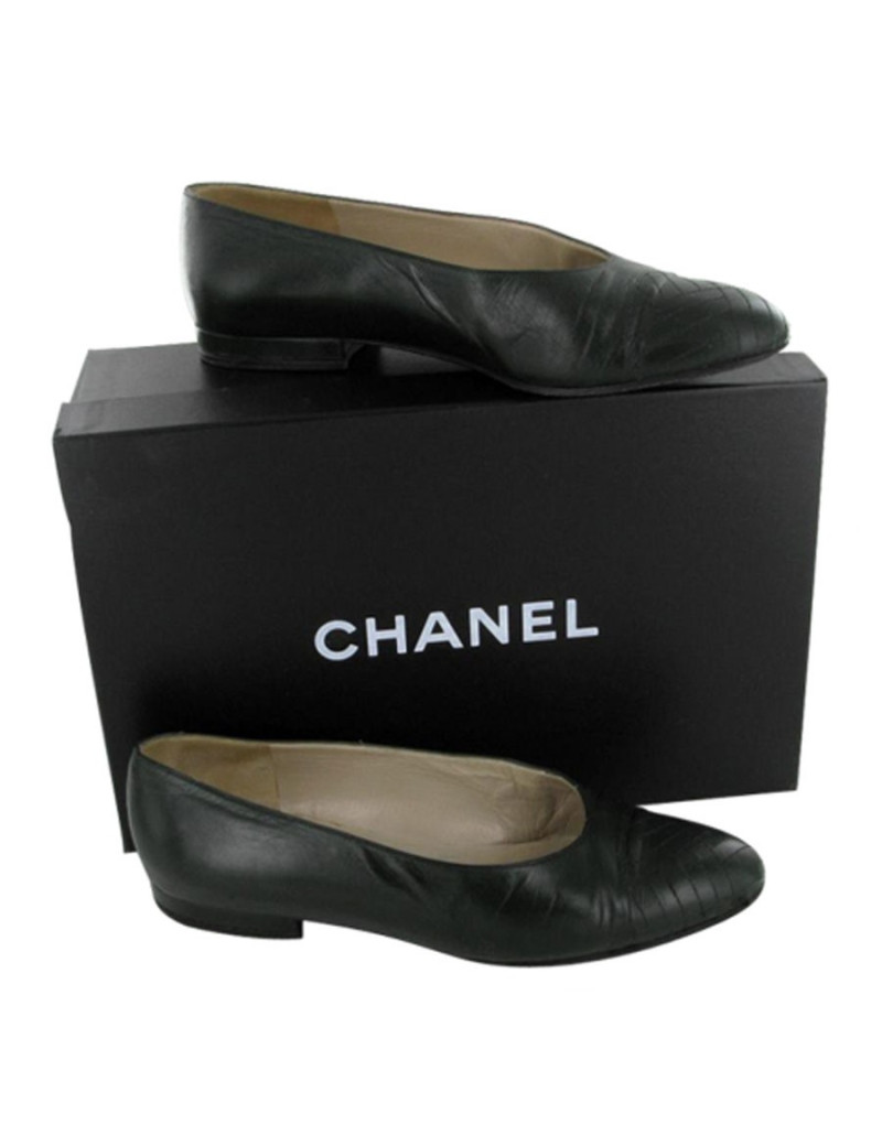 Ballerinas T36 CHANEL green lambskin