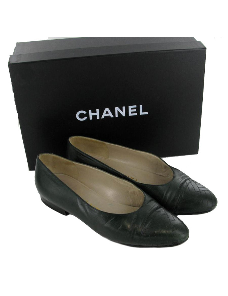 Ballerinas T36 CHANEL green lambskin
