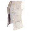 CHANEL jacket sleeveless tweed T 36
