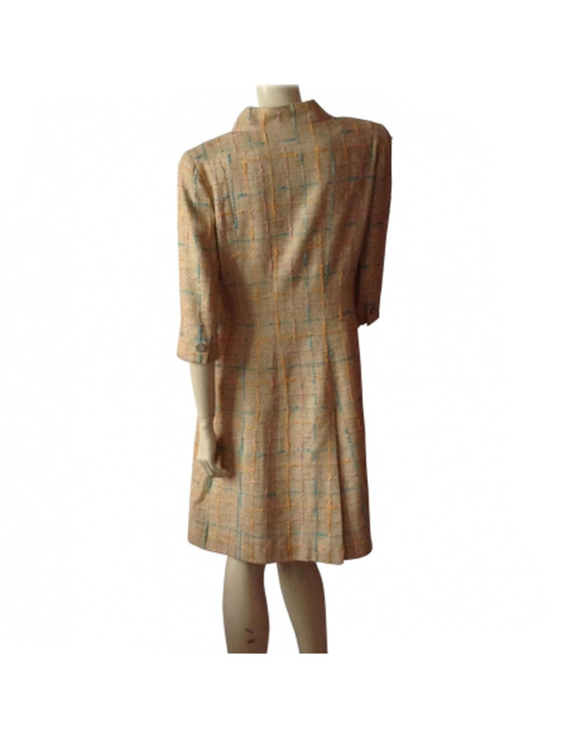 CHANEL beige tweed coat