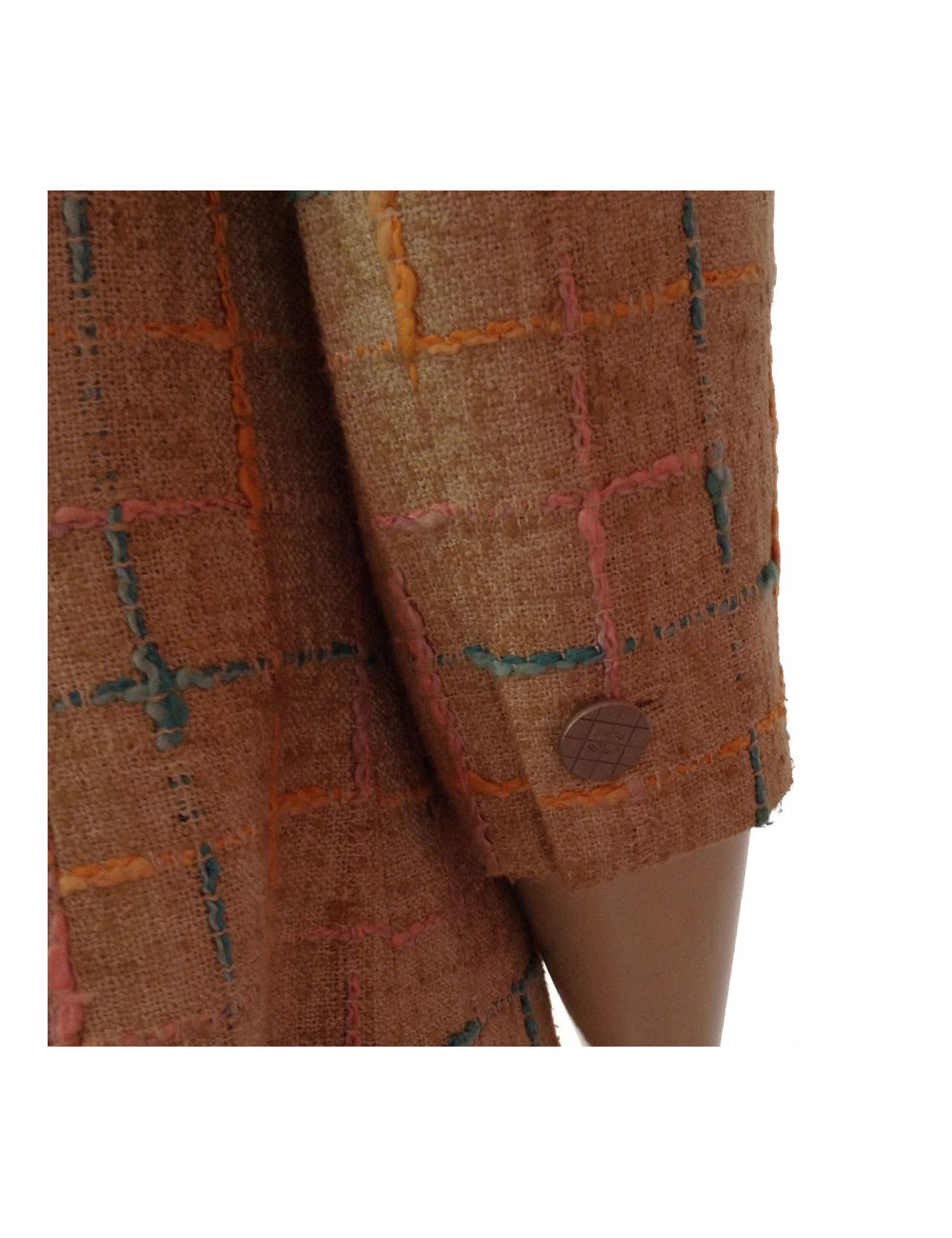 Manteau CHANEL en tweed beige