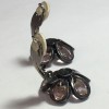 xxx Boucles d'oreille clips MARGUERITE DE VALOIS fleurette en pâte de verre transparente
