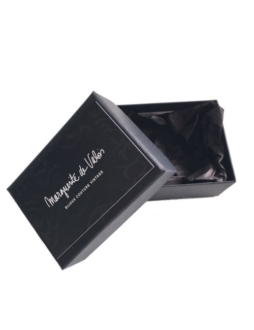 xxx Boucles d'oreille clips MARGUERITE DE VALOIS fleurette en pâte de verre couleur citrine