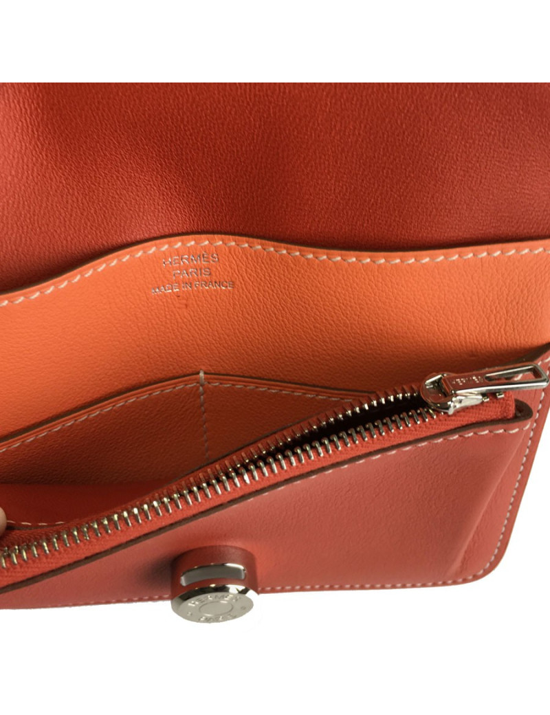 Portefeuille HERMES Dogon bicolore